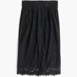 NWT JCrew black lace skirt Med